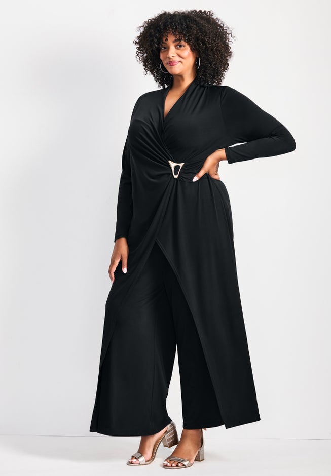 Glamour Wrap Front Jumpsuit image number 2