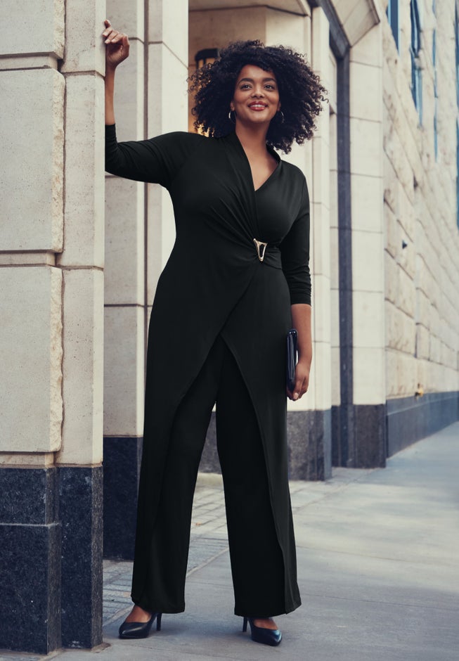 Glamour Wrap Front Jumpsuit image number 3