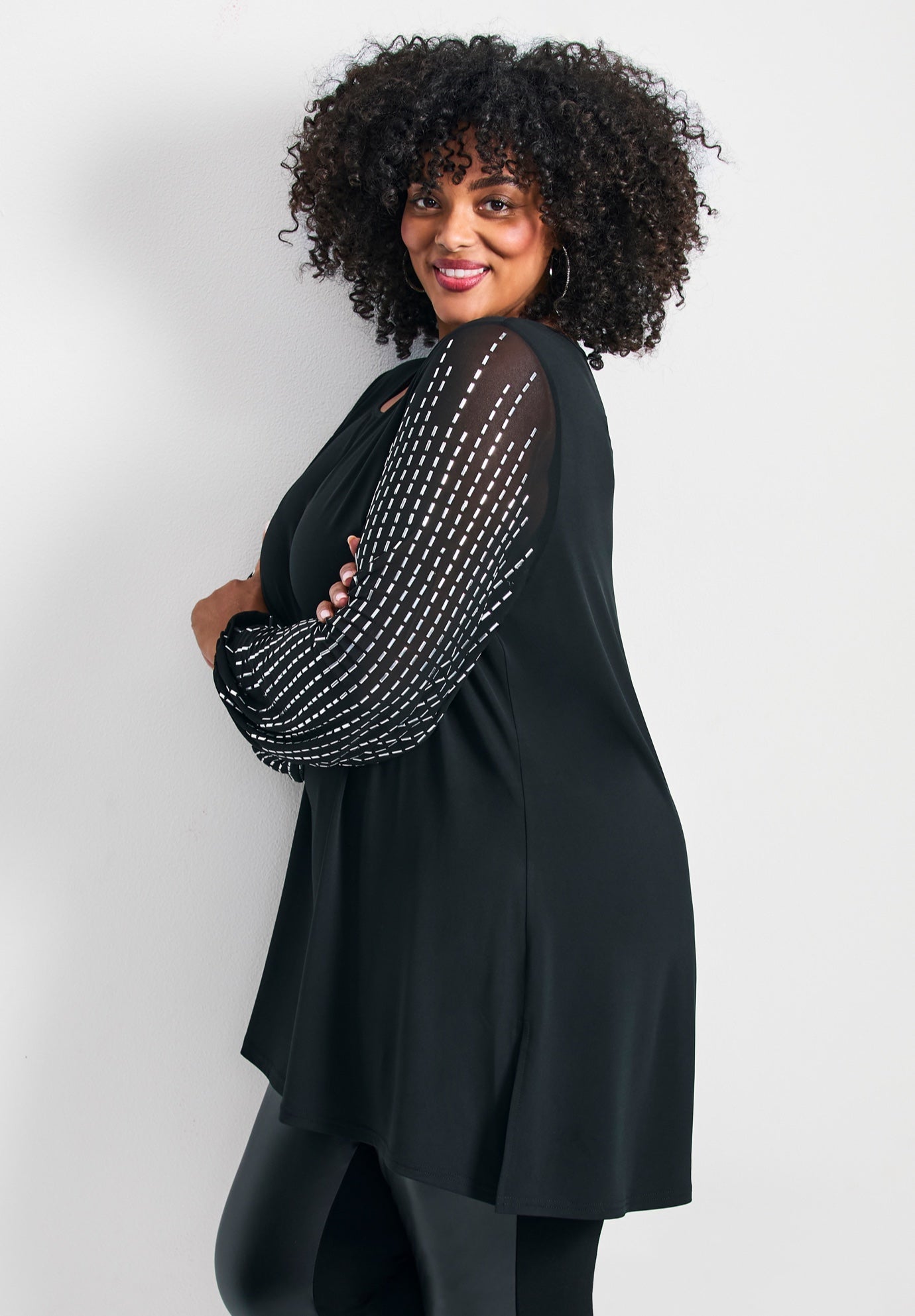 Glitz Embellished Sleeve Tunic image number 2