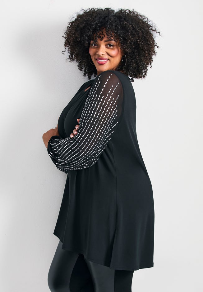 Glitz Embellished Sleeve Tunic image number 2