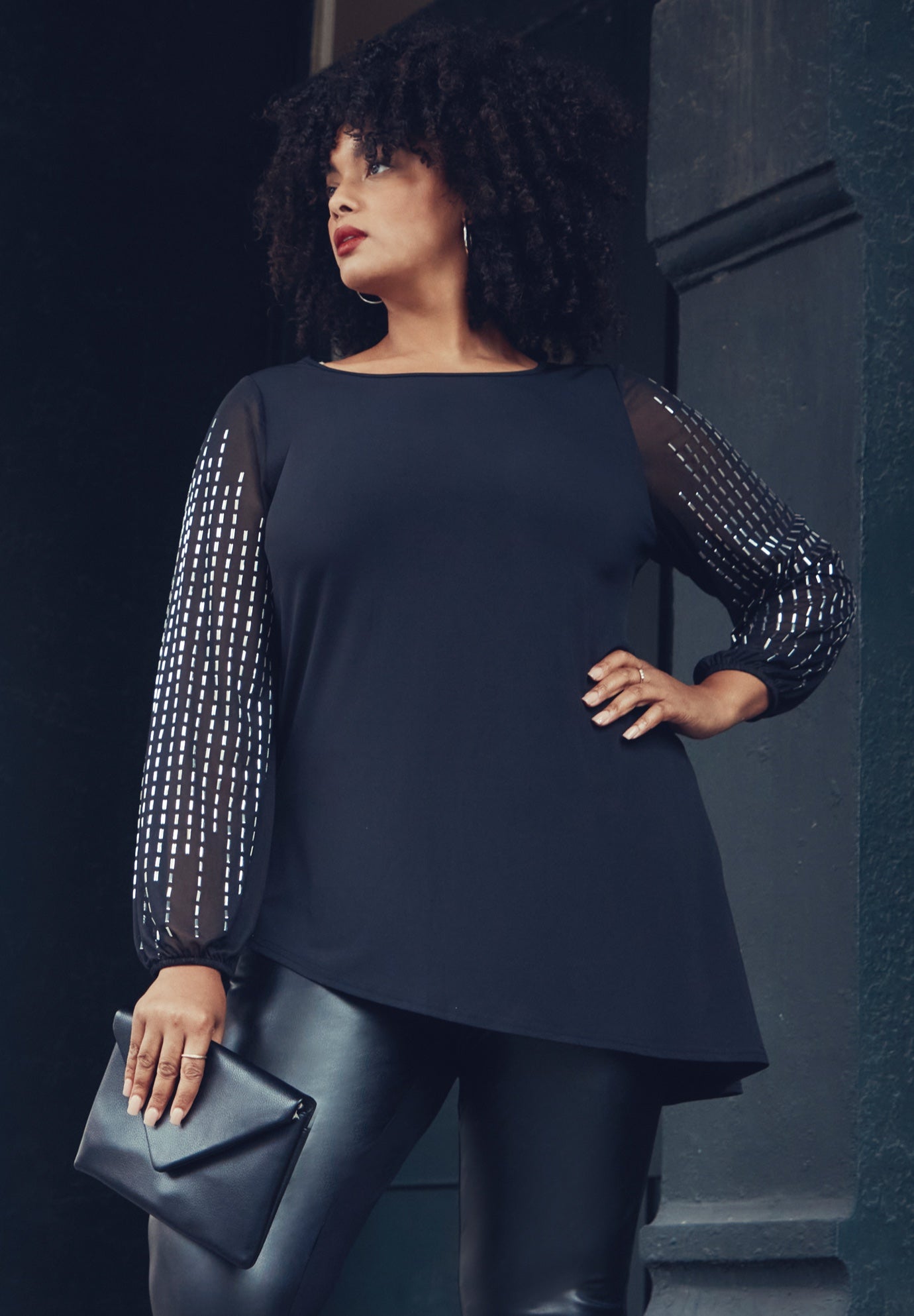 Glitz Embellished Sleeve Tunic image number 4