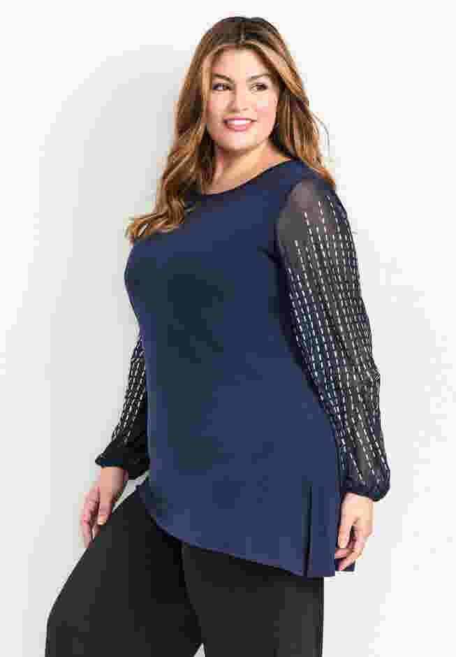 Glitz Embellished Sleeve Tunic image number 2