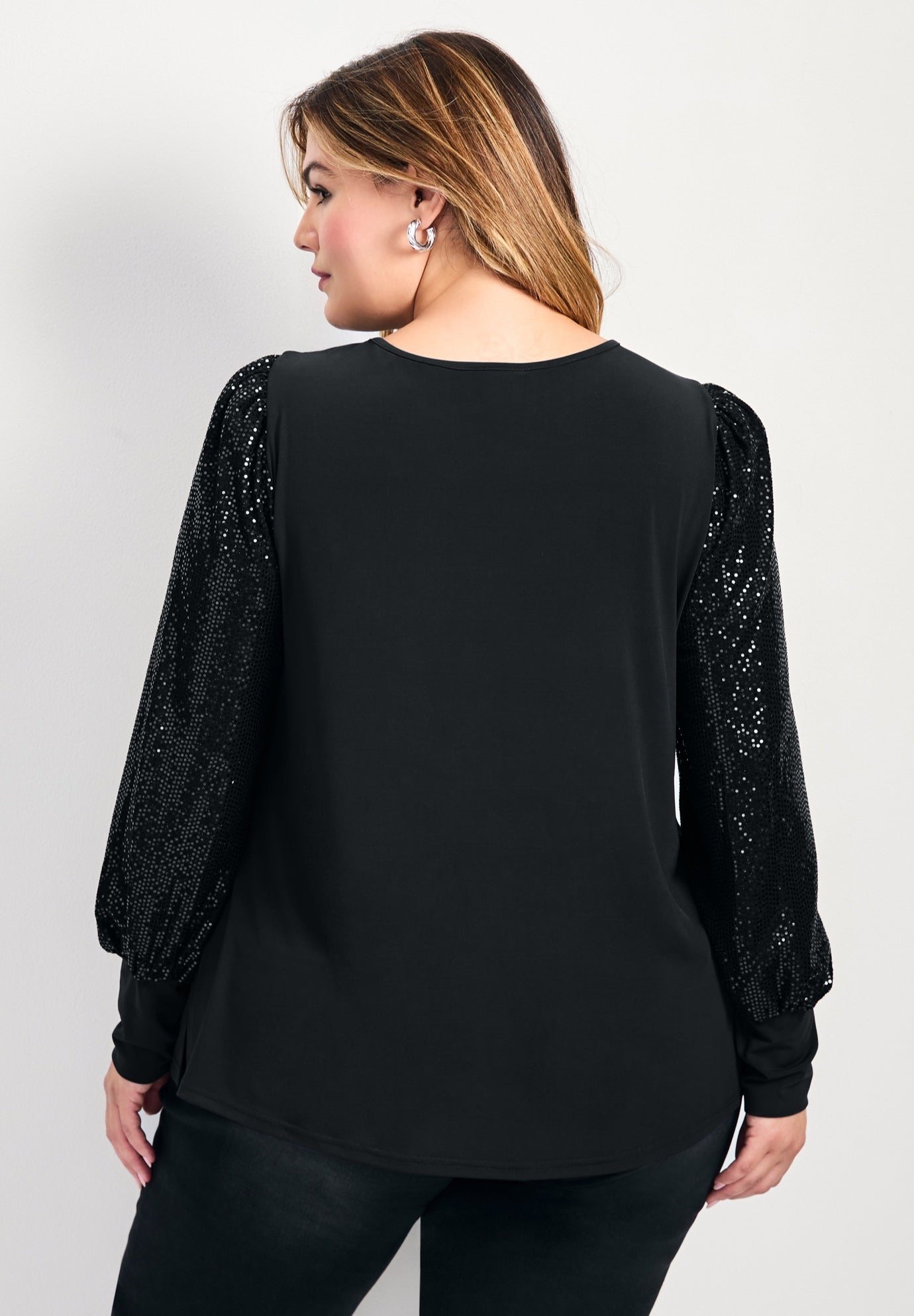 Glam Sequin Sleeve Top image number 1