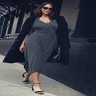 Nala Metallic Mock Wrap Dress image number 4