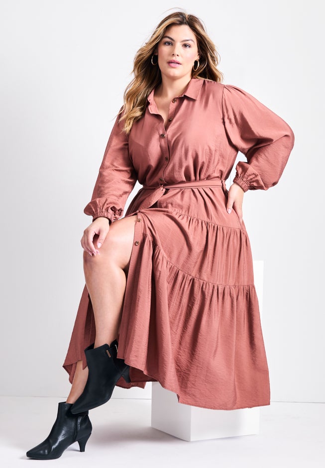 Marianne Tiered Shirtdress image number 3