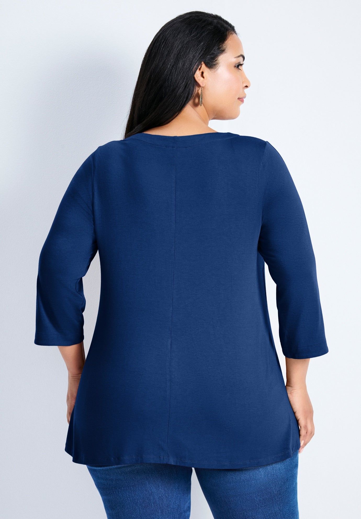 Sabrina Btn Dtl 3/4 Slv Top image number 1