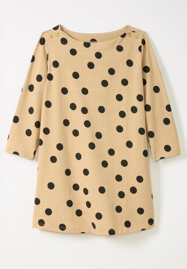 Stretch Cotton Boatneck Tunic image number 2