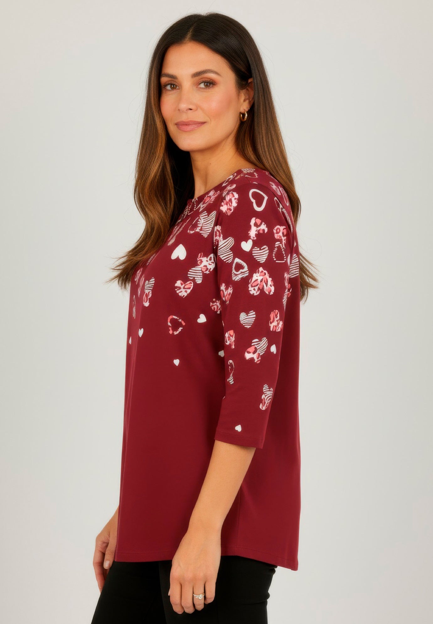 Stretch Cotton Boatneck Tunic image number 1
