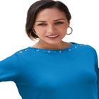 Stretch Cotton Boatneck Tunic image number null