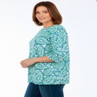 Stretch Cotton Boatneck Tunic image number 3