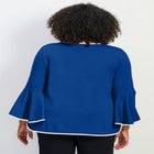Ivana Contrast Bell Sleeve Top image number null