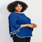 Ivana Contrast Bell Sleeve Top image number null