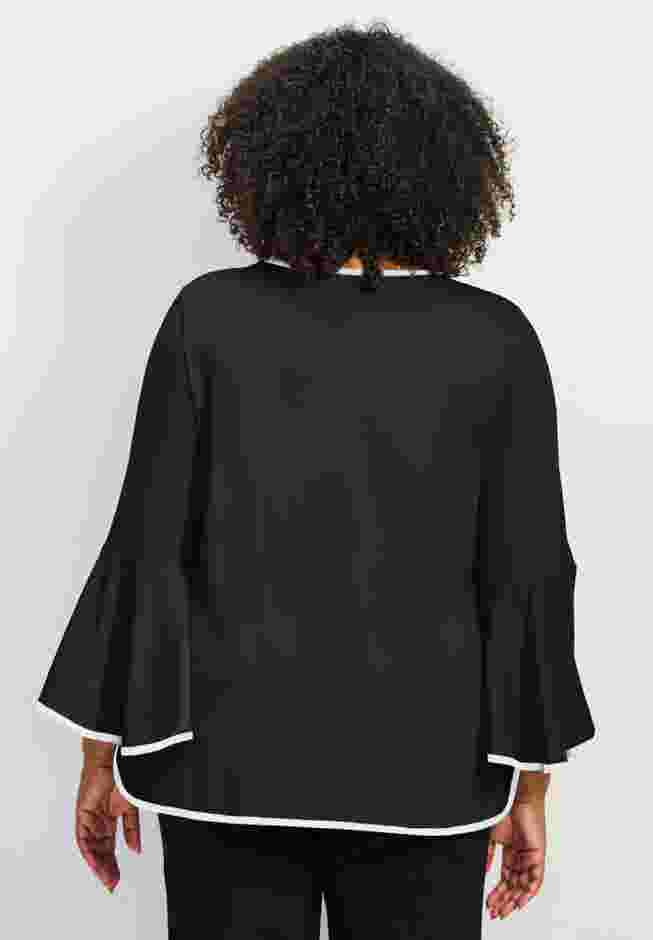 Ivana Contrast Bell Sleeve Top image number 1