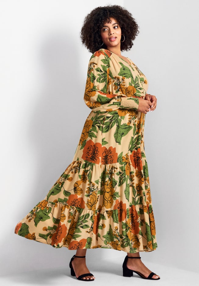 Second Nature Blouson Sleeve Maxi Dress image number 2