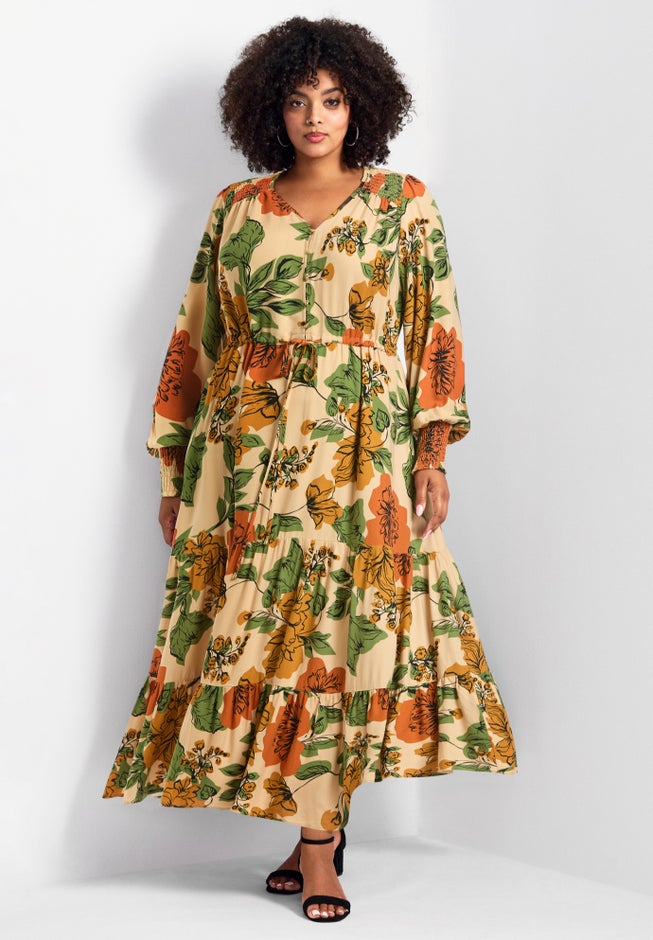 Second Nature Blouson Sleeve Maxi Dress image number 0
