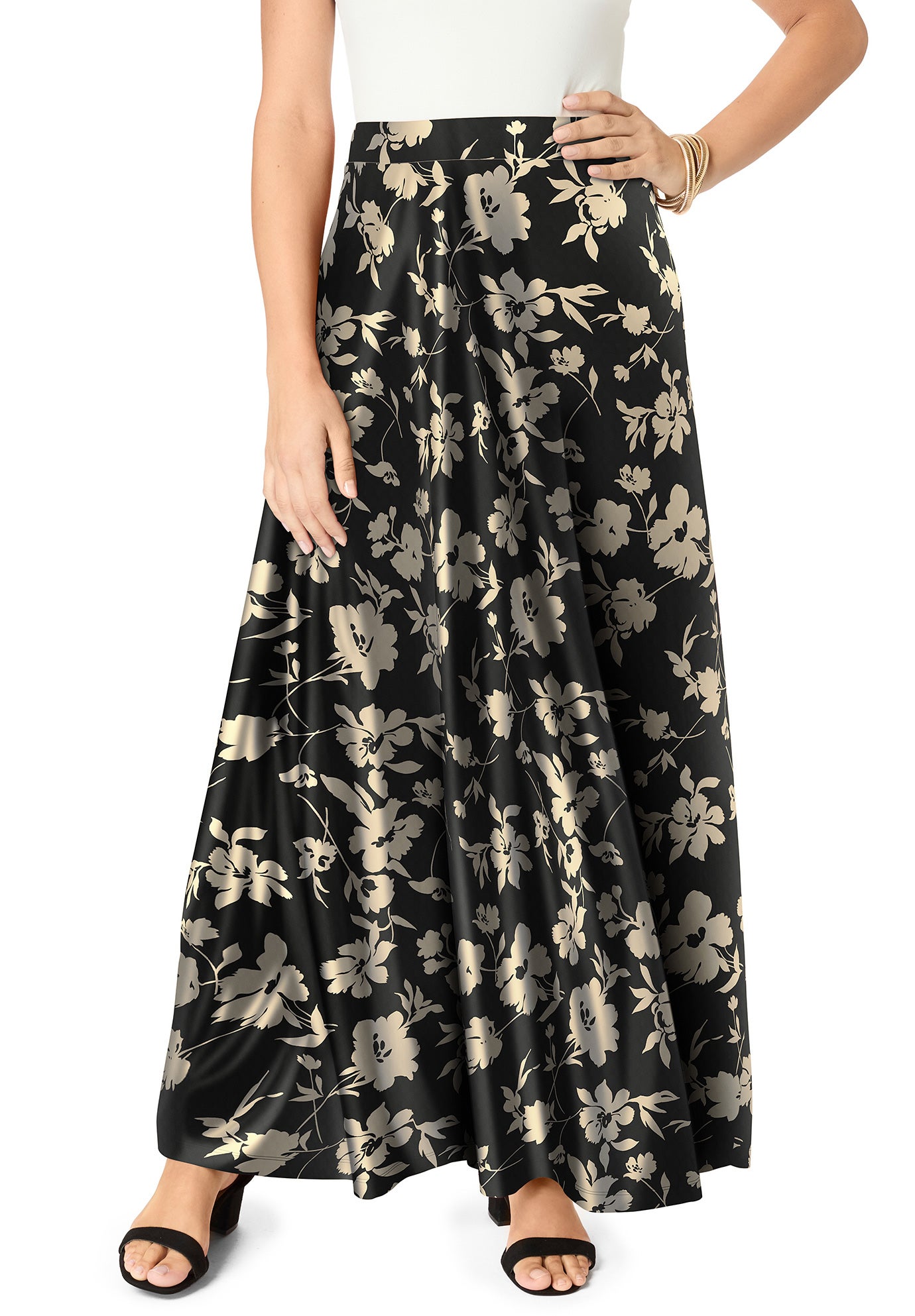 Ultrasmooth&reg; Fabric Maxi Skirt image number 0
