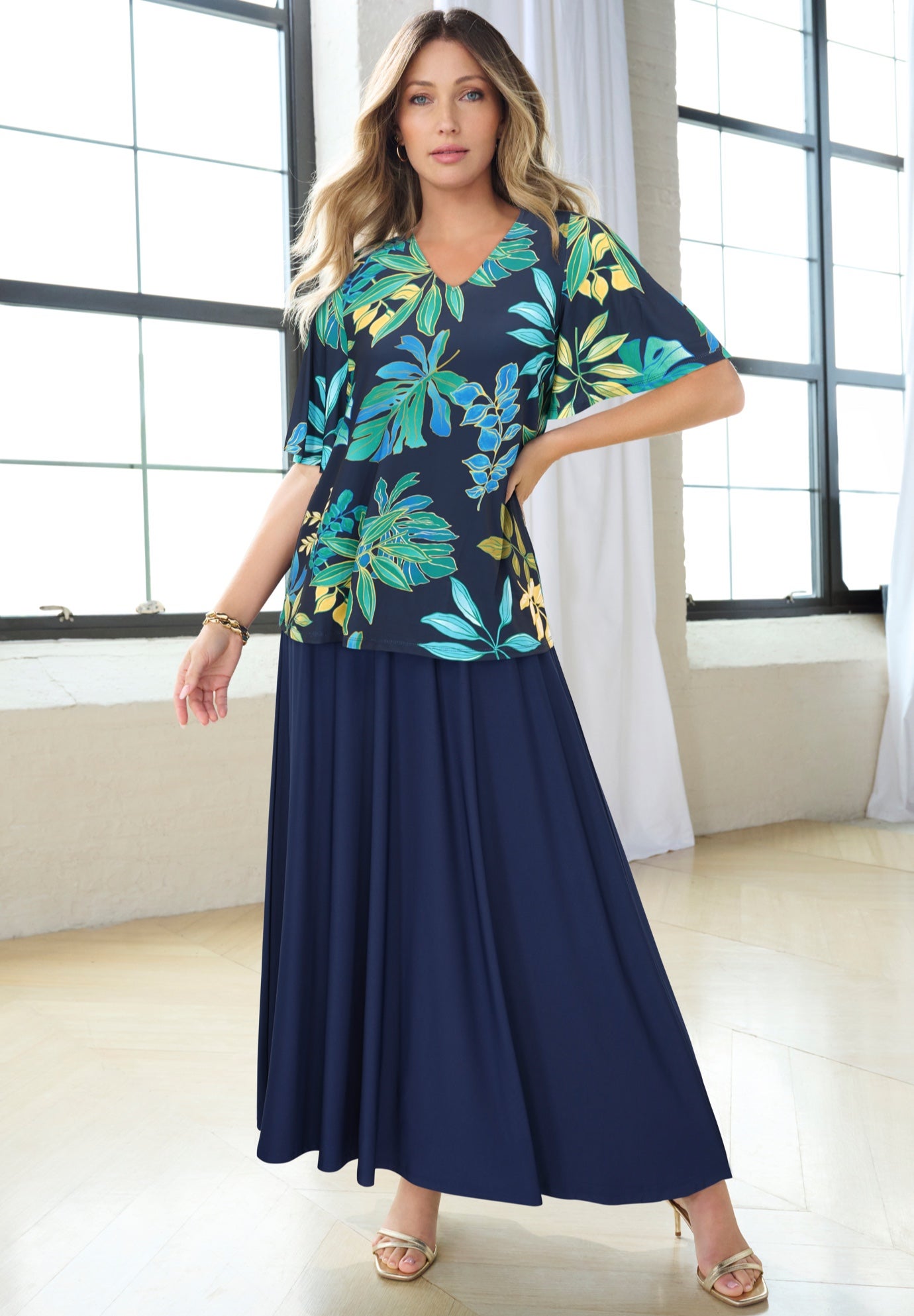 Ultrasmooth&reg; Fabric Maxi Skirt image number 0