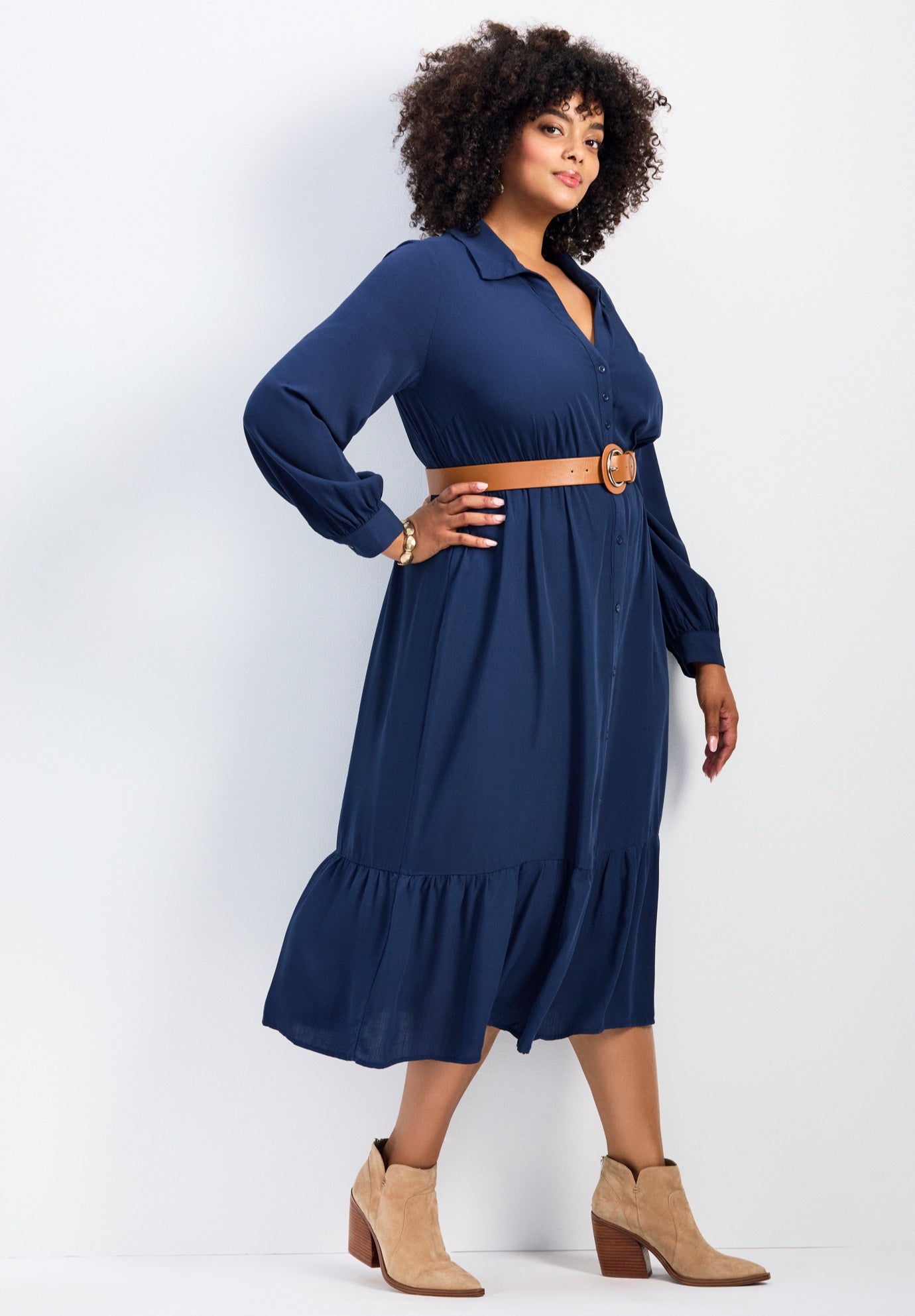 Averie Shirtdress with Belt image number 2