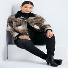 Joss Plaid Cropped Jacket image number null