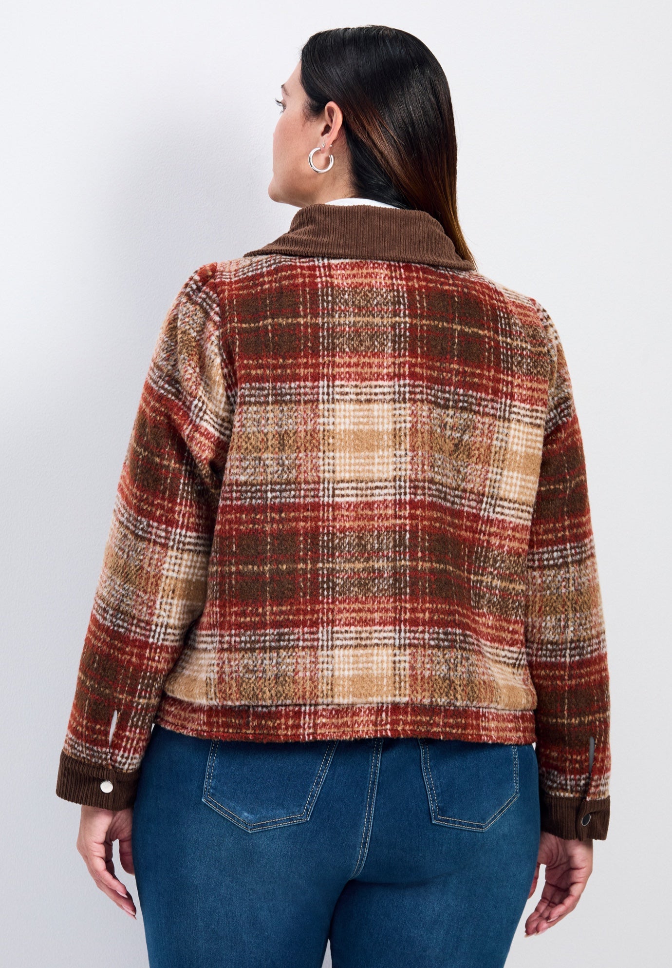 Joss Plaid Cropped Jacket image number 1