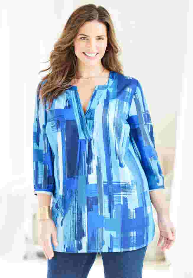 Georgette Pintuck Tunic image number 2