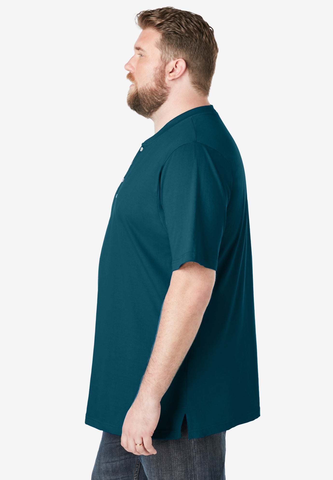 Heavyweight Short-Sleeve Henley Shirt image number 2