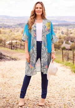Luxe Georgette Long Kimono