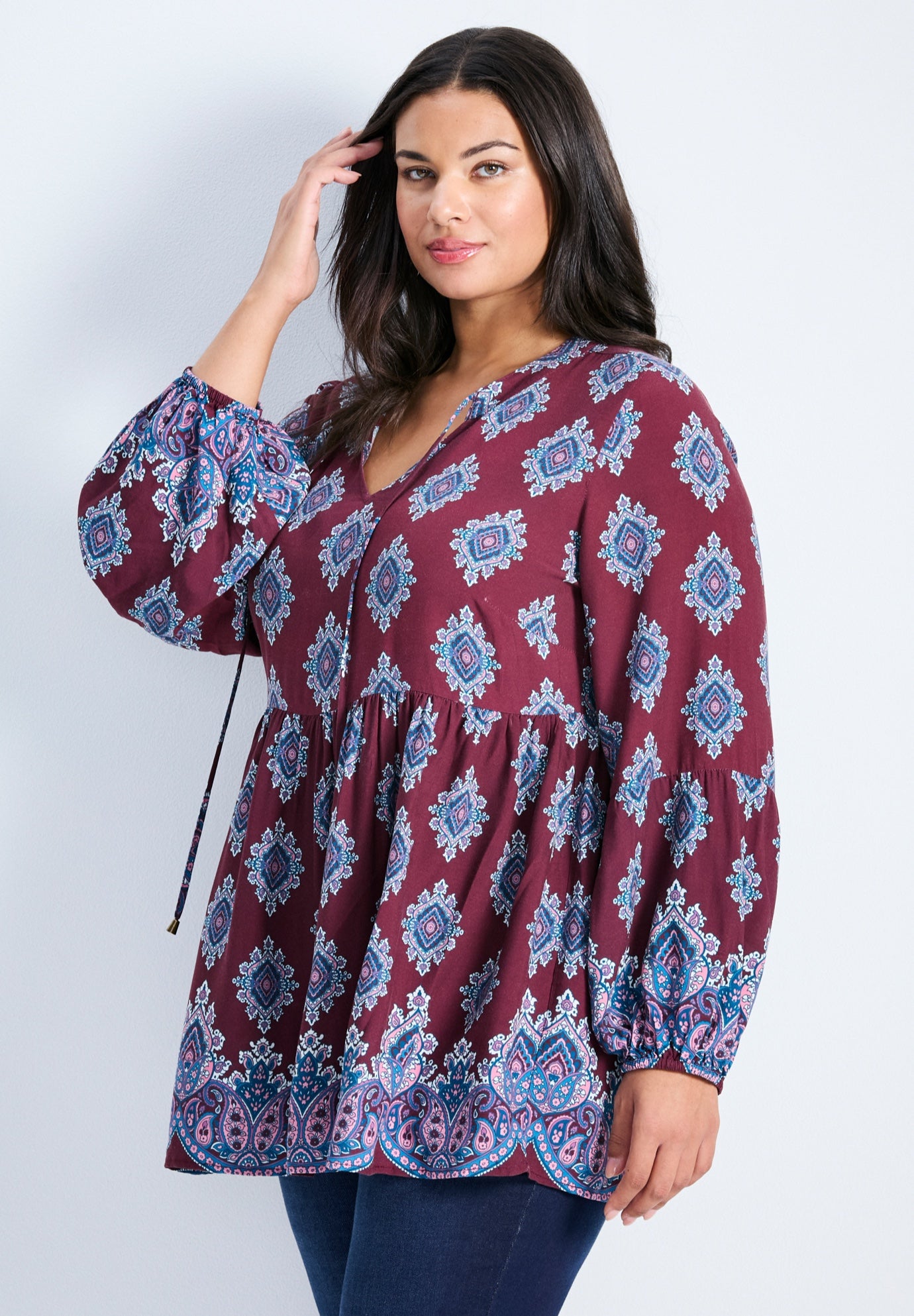 Mara Blouson Sleeve Tunic image number 2