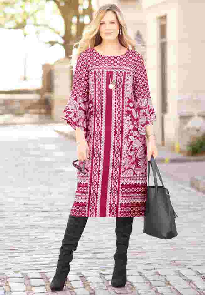 Bell Sleeve Shift Dress image number 0