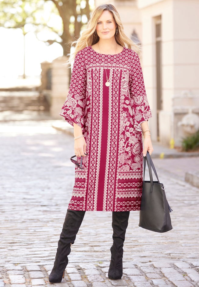 Bell Sleeve Shift Dress image number 0