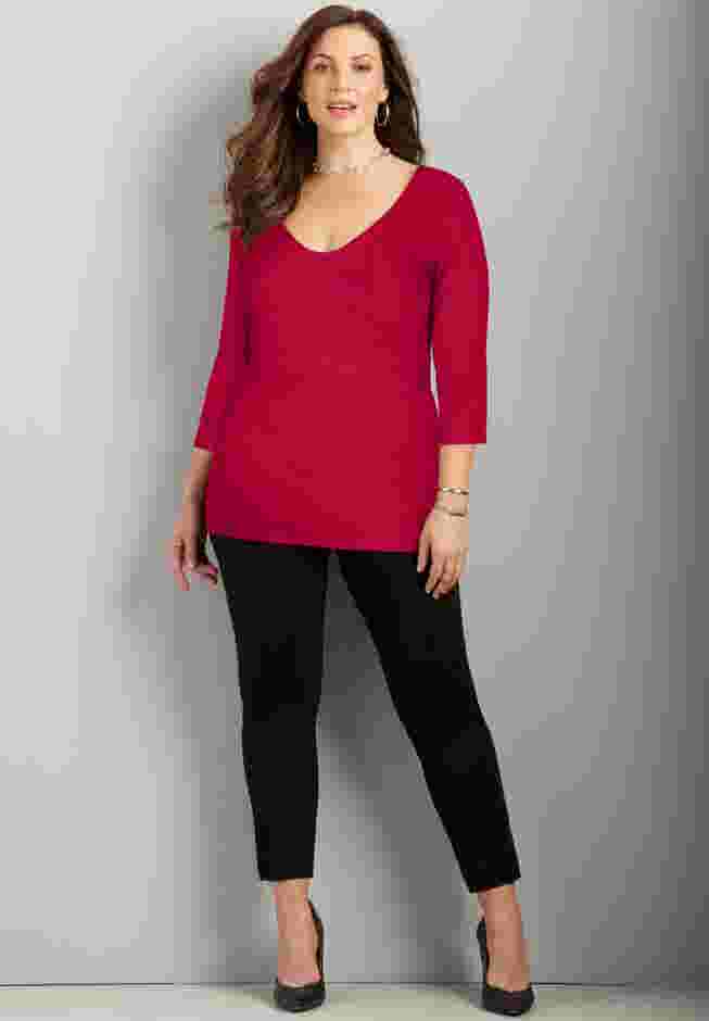 Curvy Collection Wrap Front Top image number 0