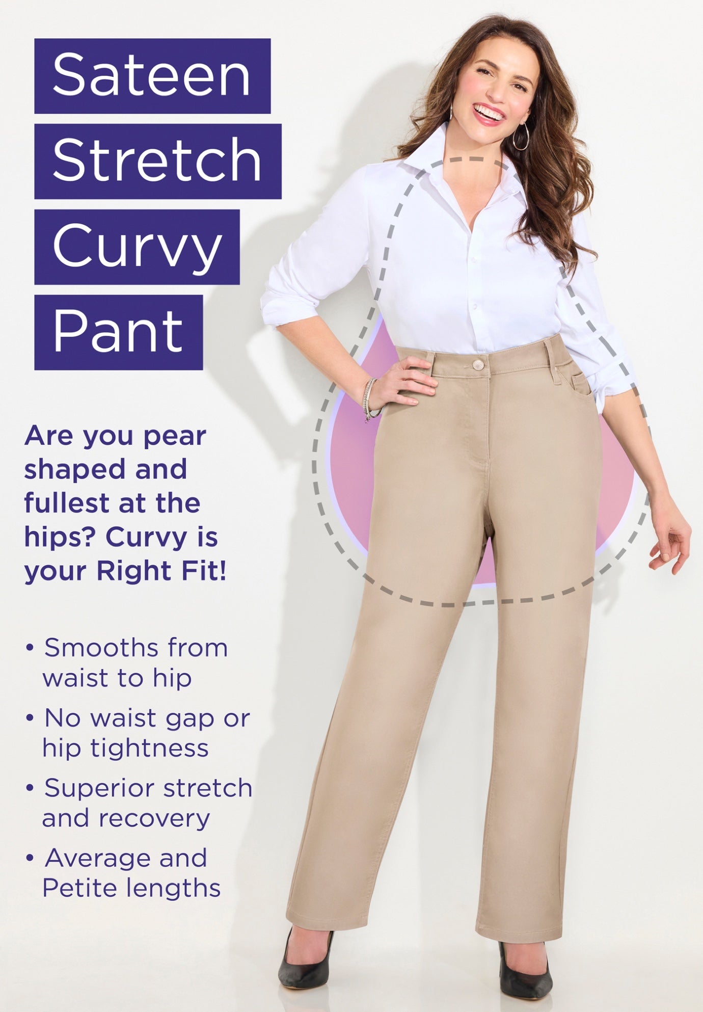 Softluxe Sateen Stretch Curvy Pant image number 4