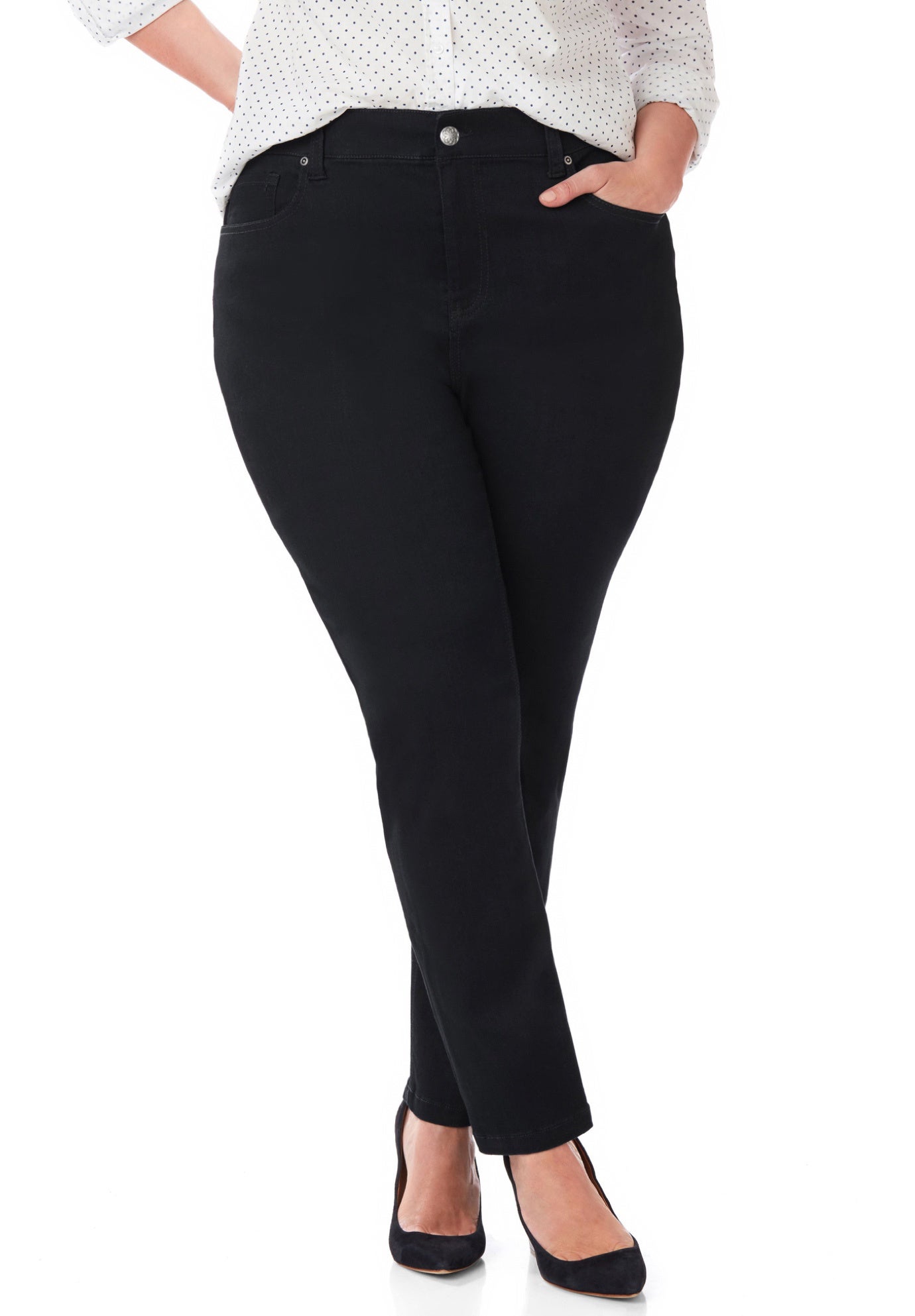 Sateen Stretch Curvy Pant image number 1