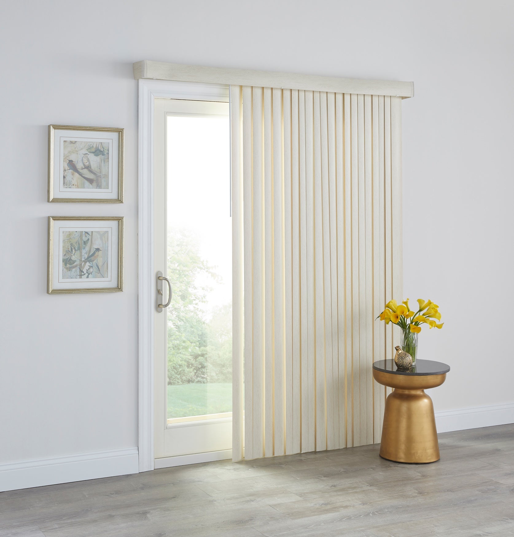Printed Wood-Grain Vertical Blinds image number 0