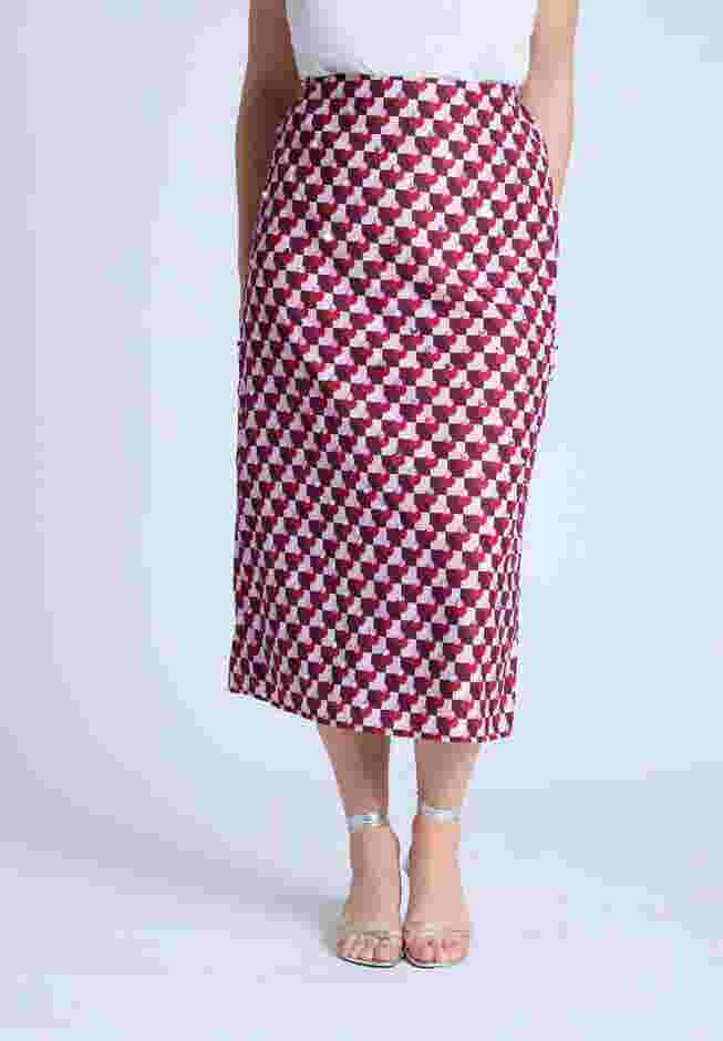 Geometric Sequin Skirt image number 1