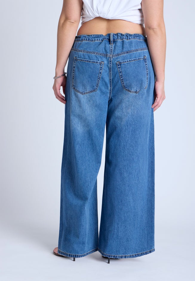 Loose Drawstring Waist Jean image number null