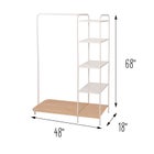 Freestanding Clothing Rack With Shelves image number null