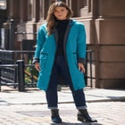 Plus Size Knee Length Hooded Nylon Jacket image number null