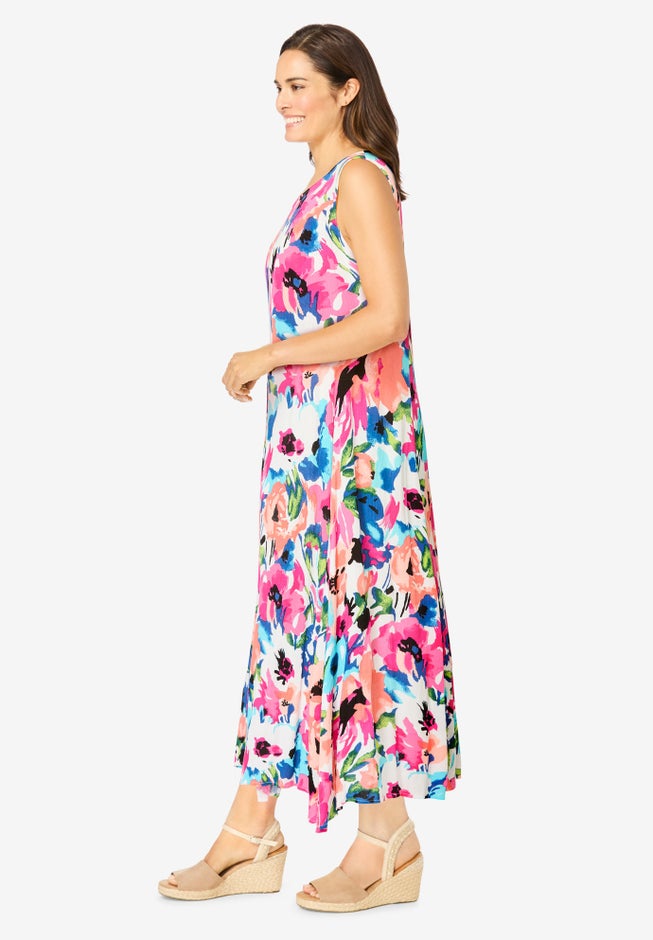 Sleeveless Crinkle Dress image number 3