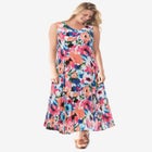 Sleeveless Crinkle Dress image number null