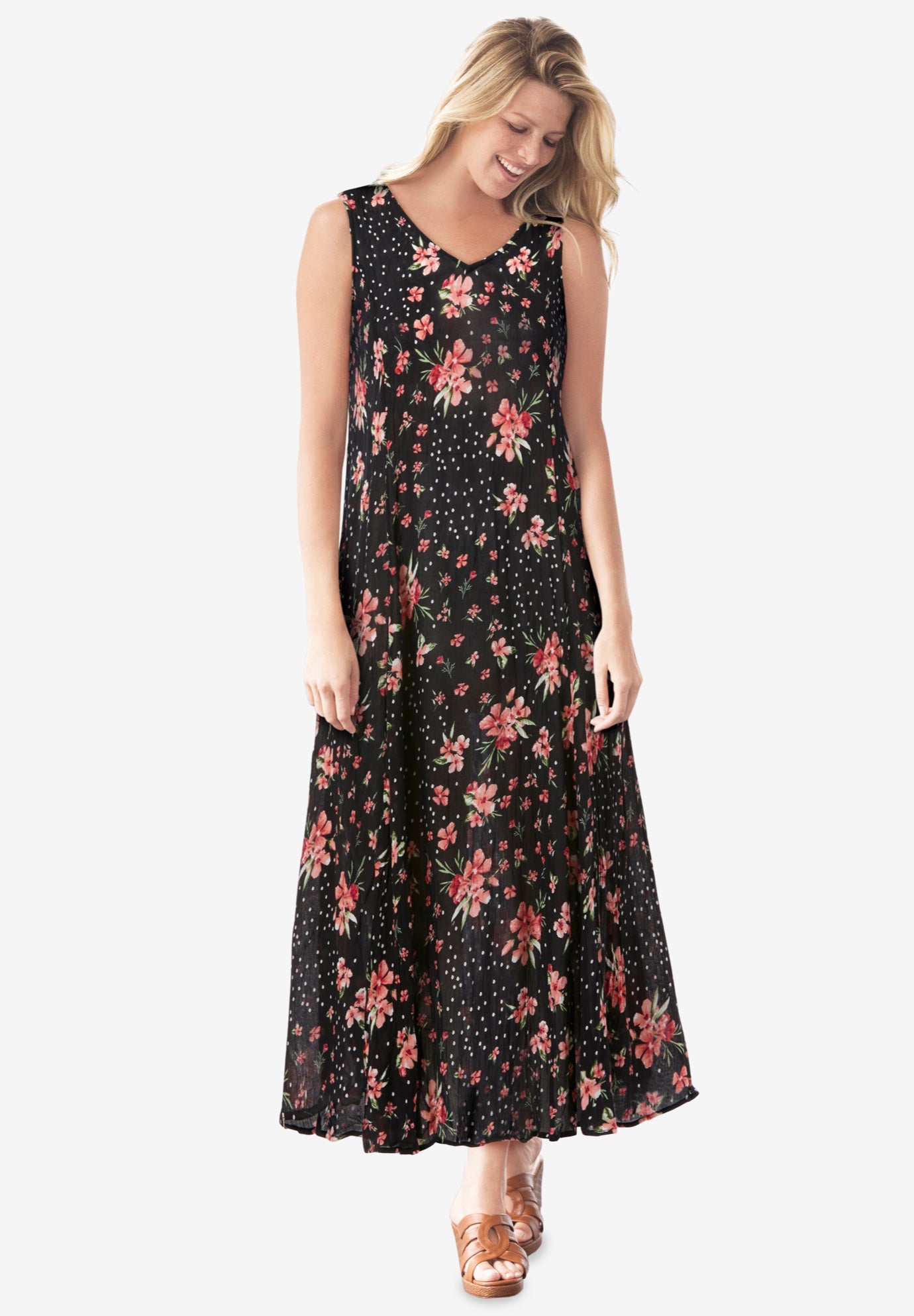 Sleeveless Crinkle Dress image number 0