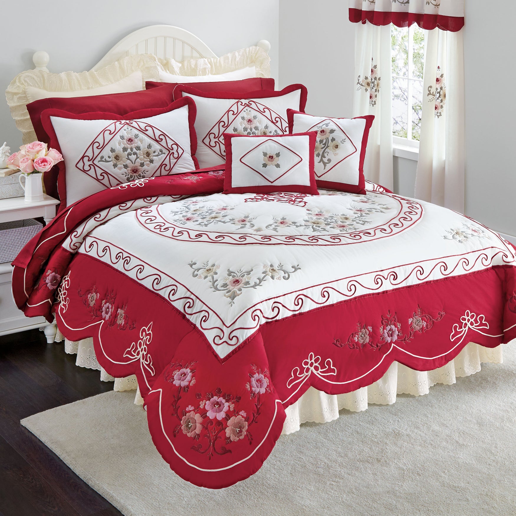 Ava Embroidered Cotton Sham image number 1