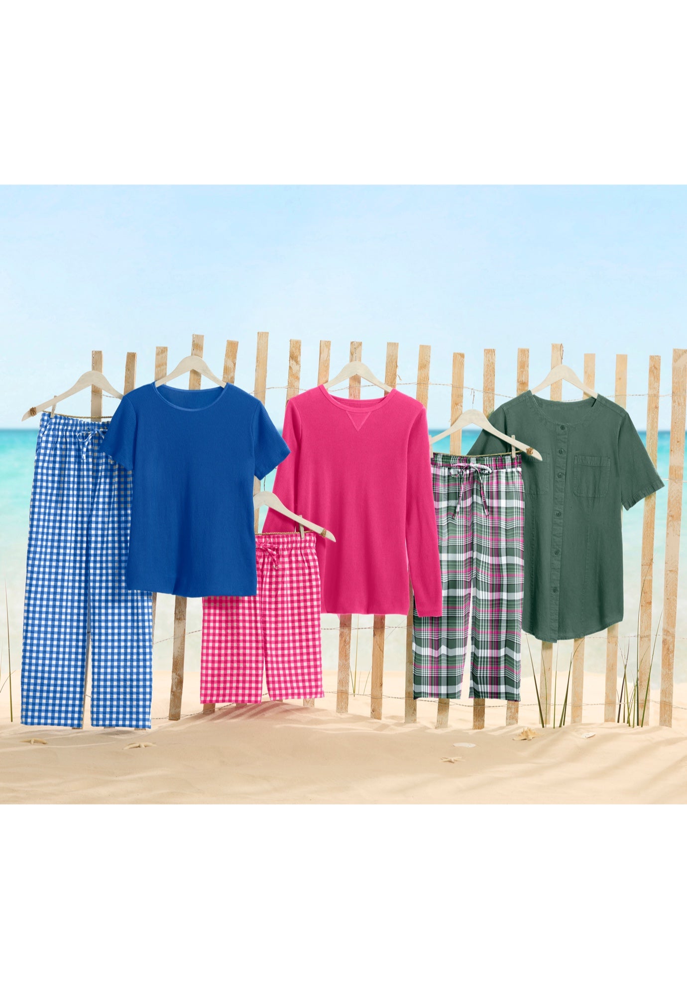 Seersucker Pull-On Elastic-Waist Capri Pants image number 3