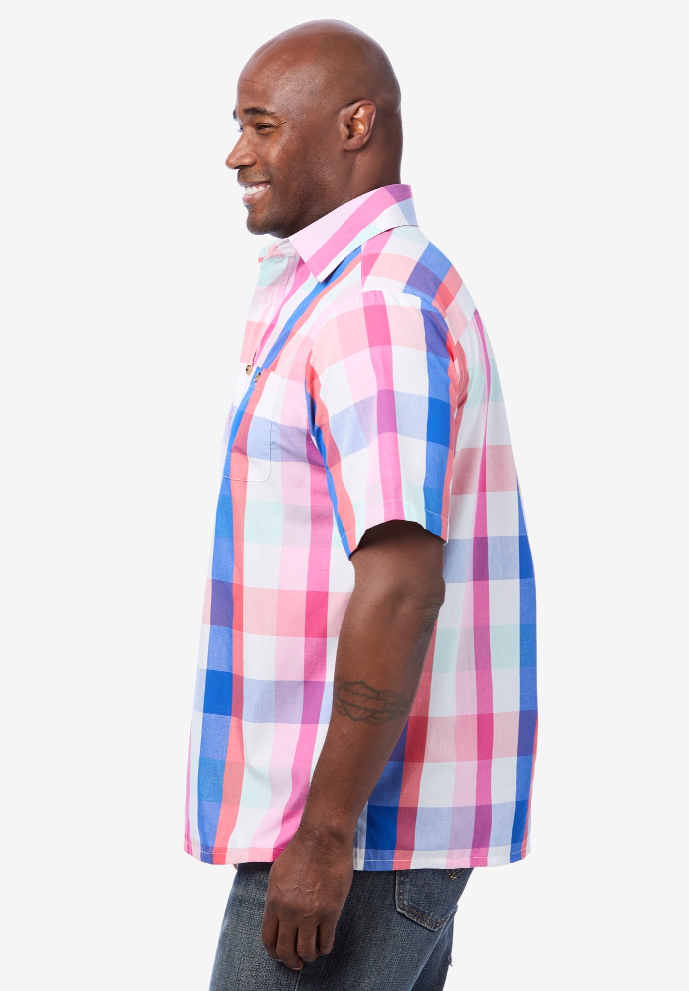 Wrinkle-Resistant Short Sleeve Button Down, Printed image number 2