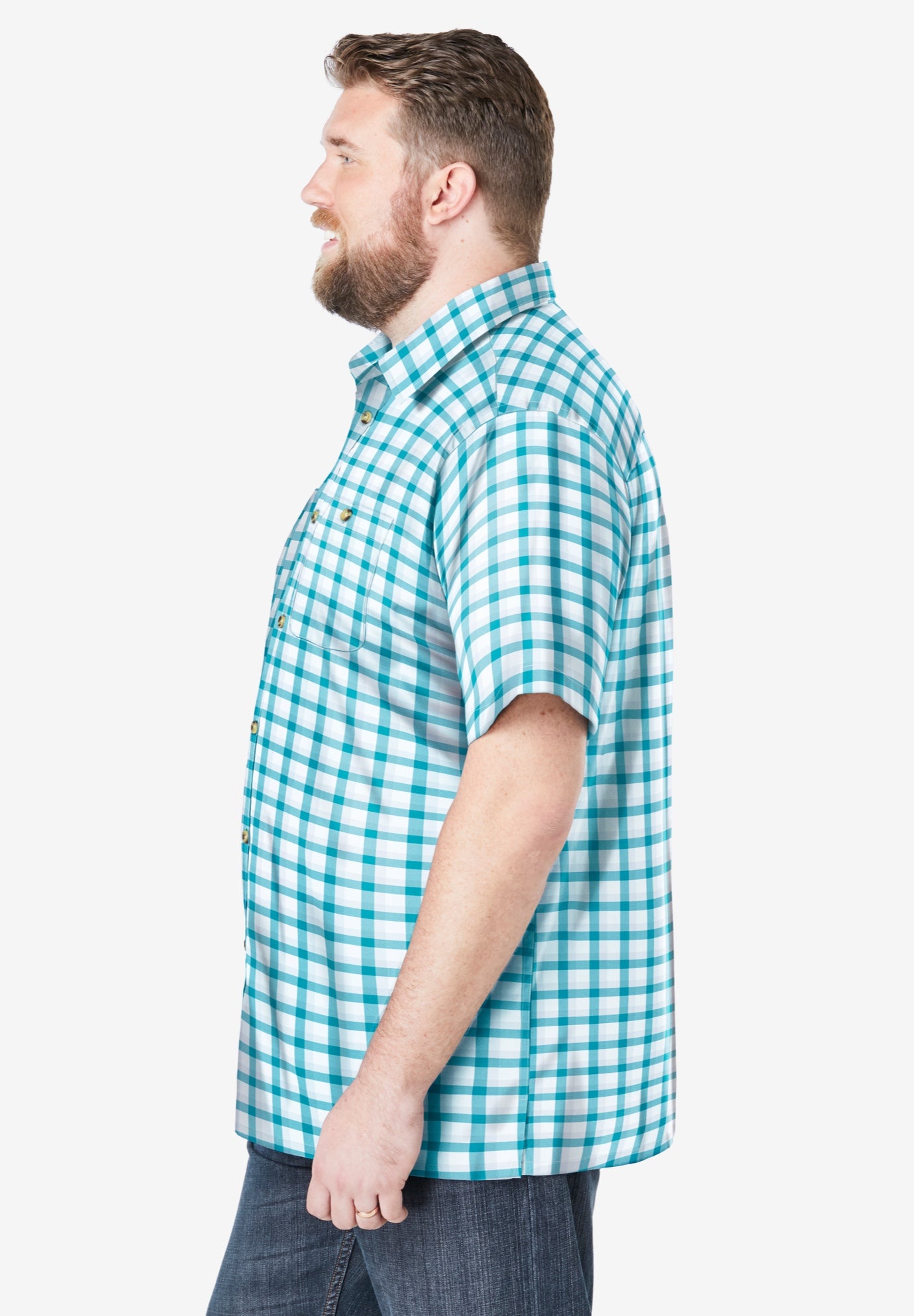 Wrinkle-Resistant Short Sleeve Button Down, Printed image number 2