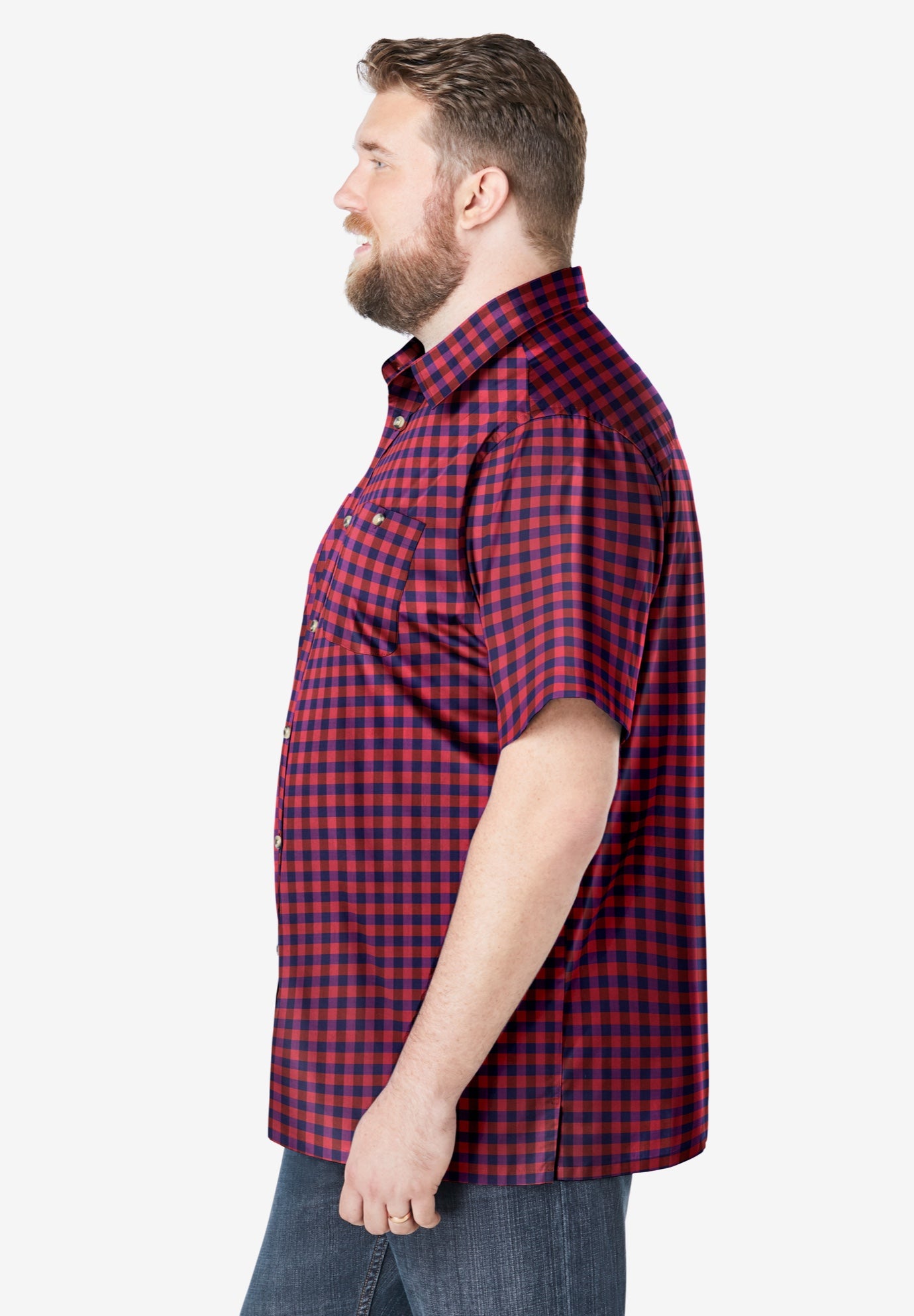 Wrinkle-Resistant Short Sleeve Button Down, Printed image number 2