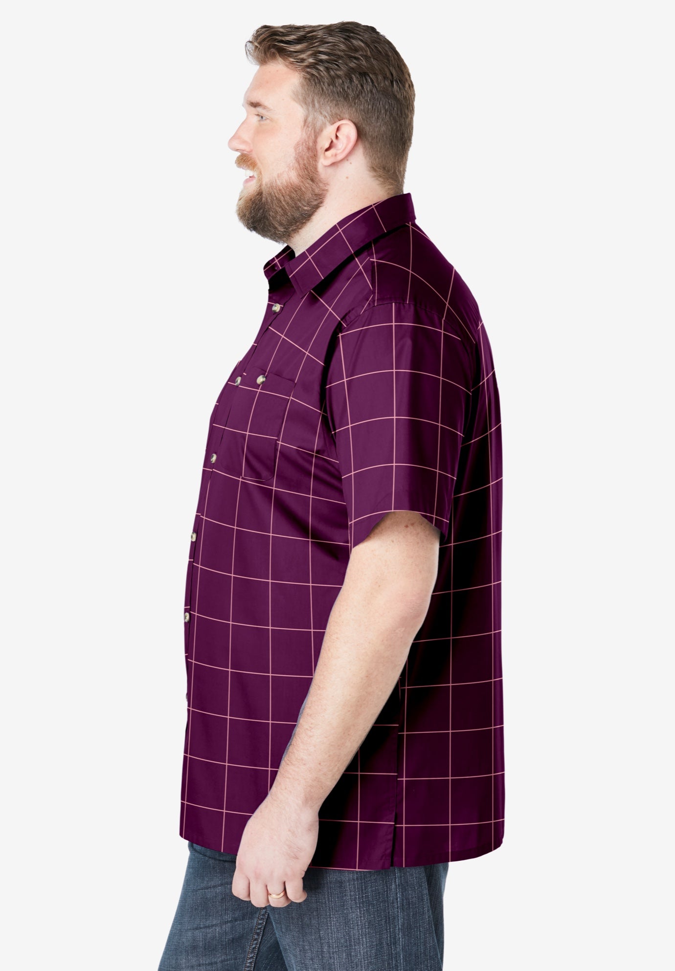 Wrinkle-Resistant Short Sleeve Button Down, Printed image number 2