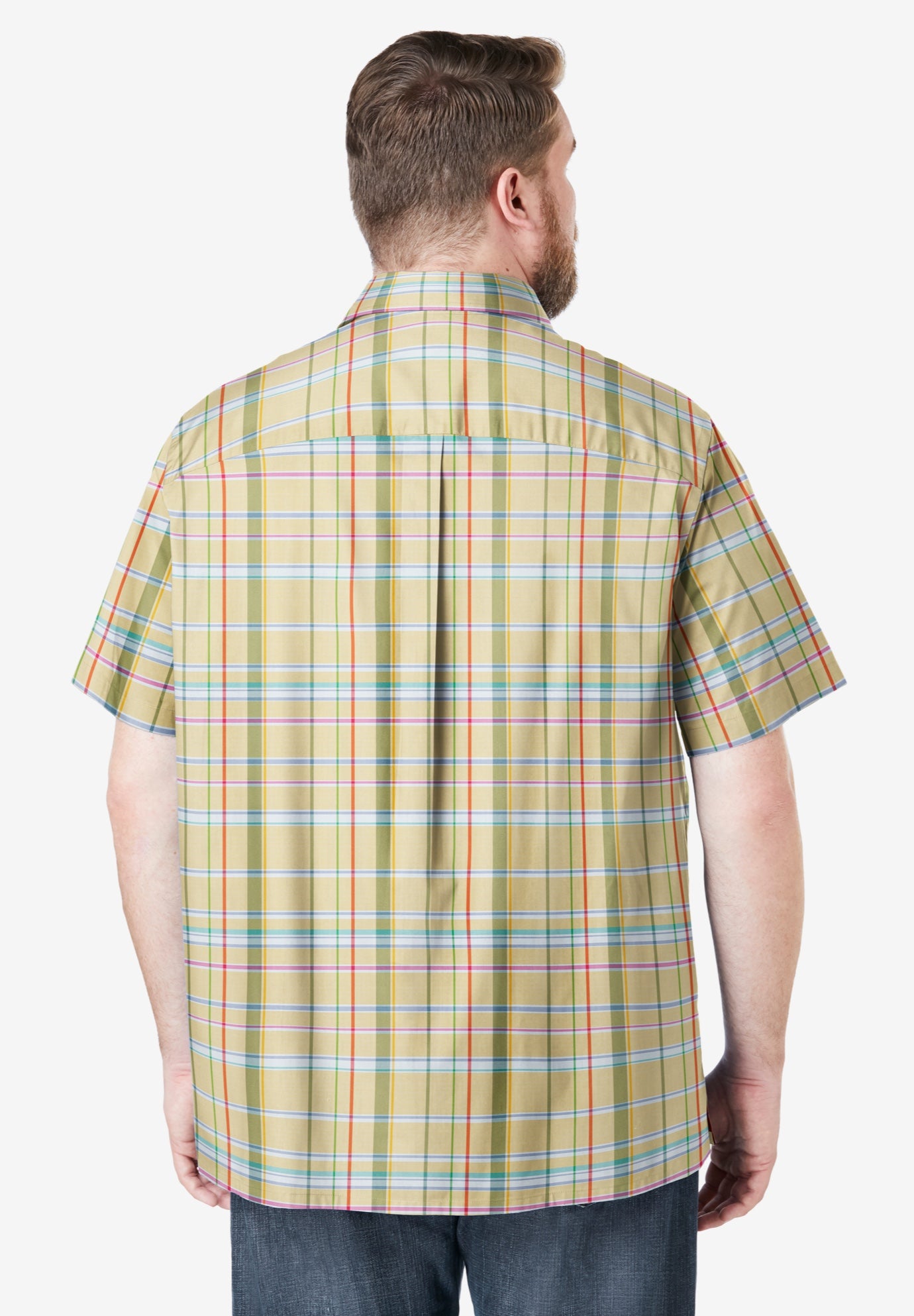 Wrinkle-Resistant Short Sleeve Button Down, Printed image number 1