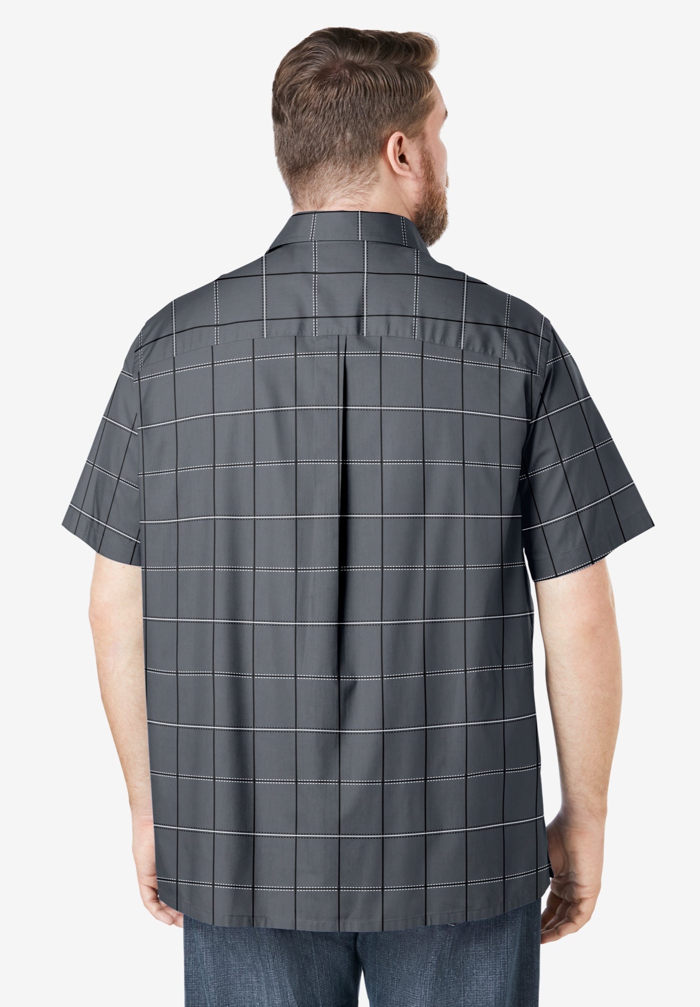 Wrinkle-Resistant Short Sleeve Button Down, Printed image number 1