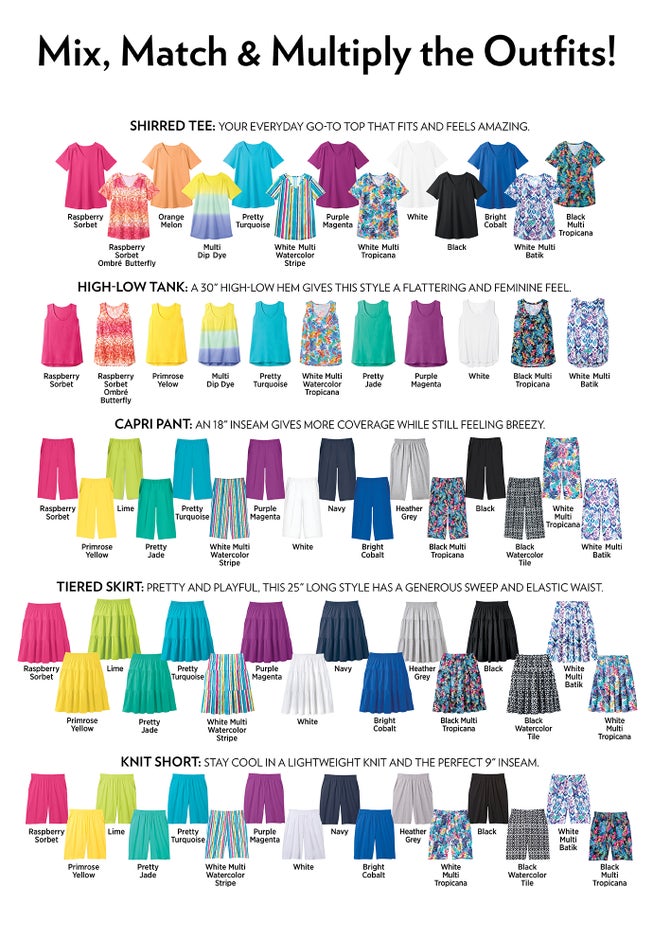 Elastic-Waist Knit Tiered Skirt image number 3